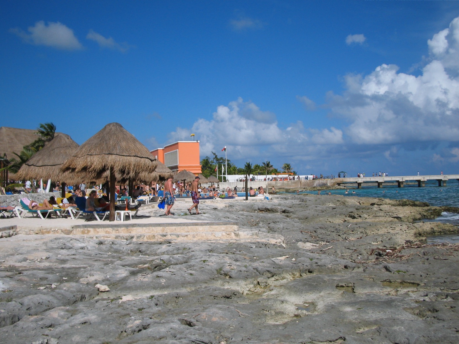 Beach near the Costa Maya cruise pier, Mahahual, Mexico