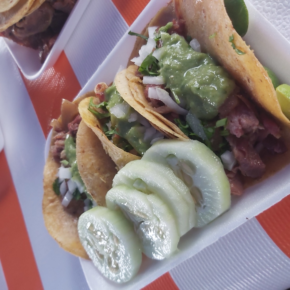 Mexican-style carnitas tacos